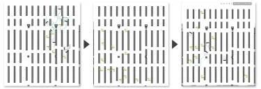 フォーカスピッキング時におけるラピュタPA-AMR遷移の様子