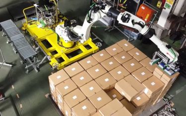 航空貨物用パレットでの実証試験の様子